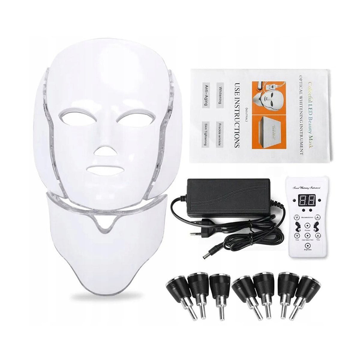 LED MASK 7 COLORS FOR NECK FACE AND CHEST BEAUTIFYING cai Brand Bedee