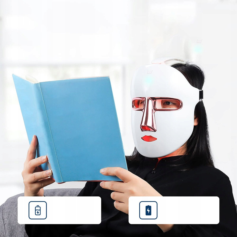 LED MASK PHOTON THERAPY FACE ANTI-AGING LIFTING 7 COLORS Manufacturer code MASKA LED NA TWARZ