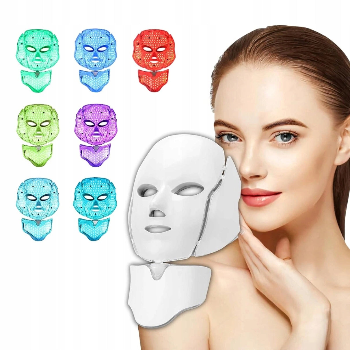 LED Mask 7 Colors for Neck and Chest Face Beautifying Lifting Packaging status original
