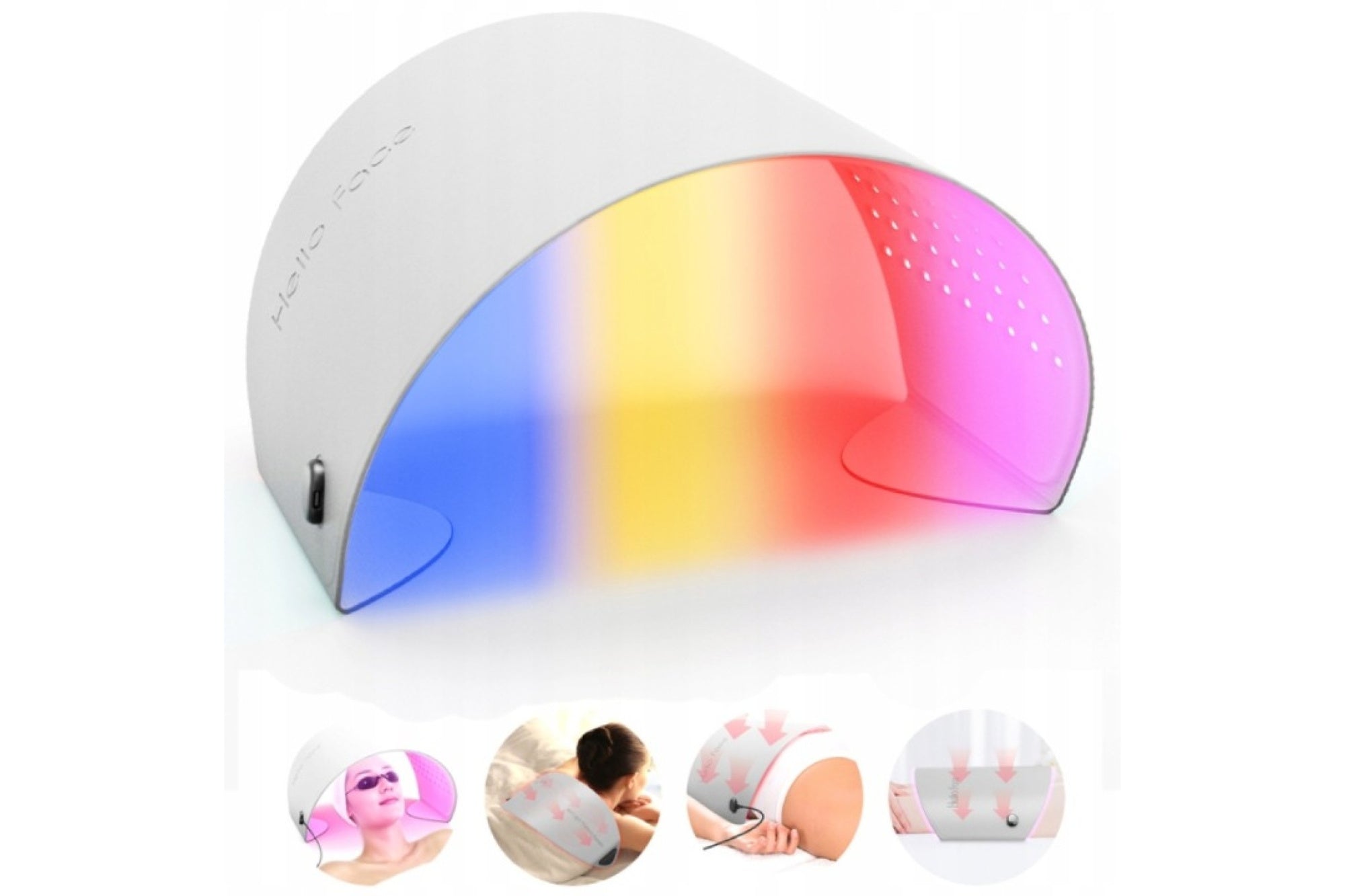 LED Mask Hello Face L6 PDT 4 Colors Skin Therapy and Pain Relief