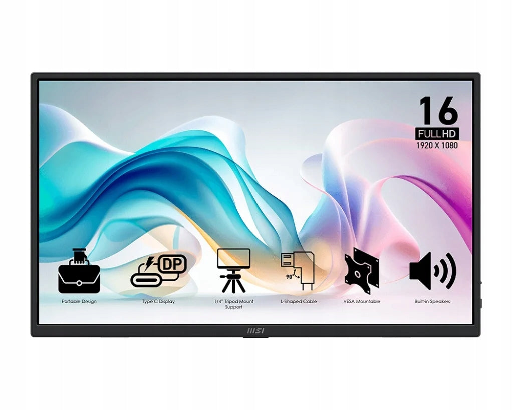 LED Monitor MSI Pro MP165 E6 15,6" 1920 x 1080 px IPS / PLS