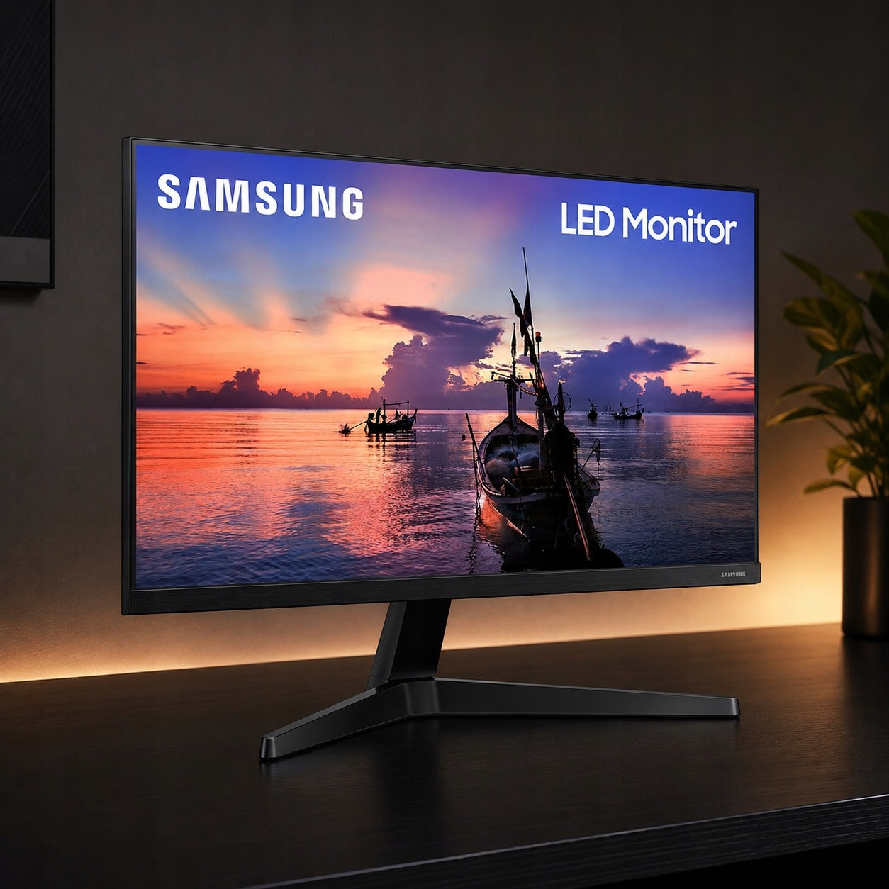 LED Monitor Samsung 27" Cali T352 LF27T352FHRXEN Black 1920 x 1080 px 5ms Manufacturer code LF27T352FHRXEN