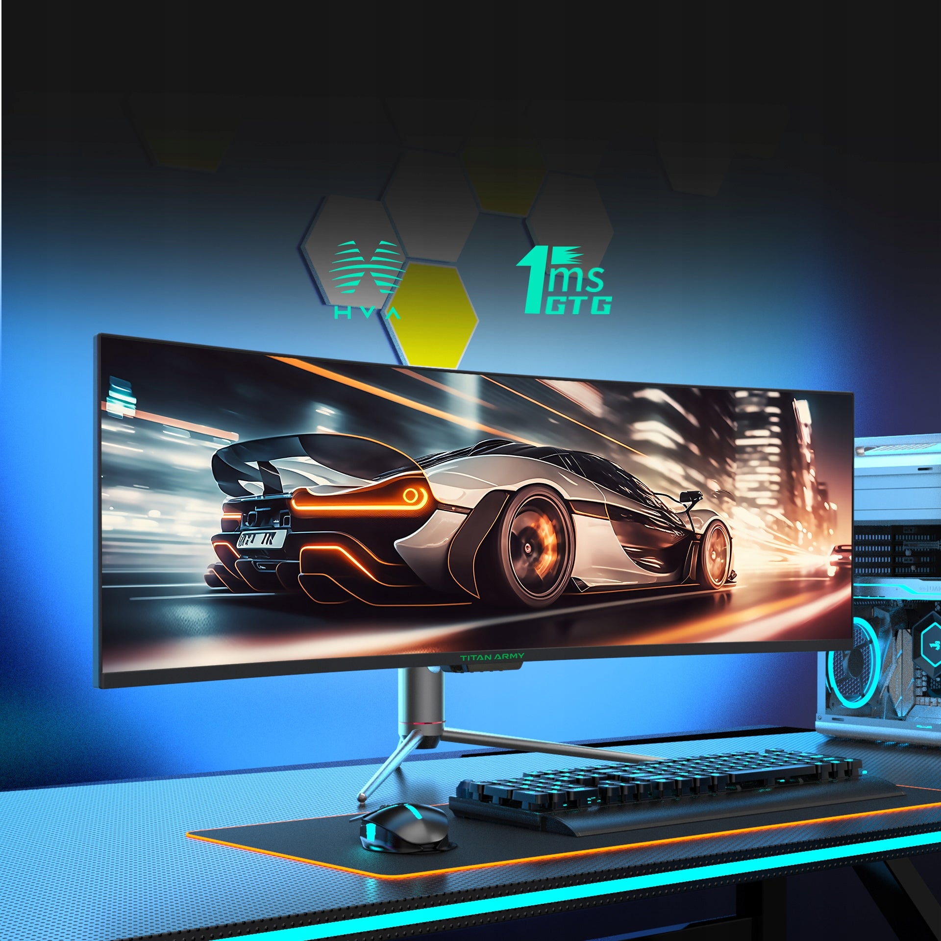 LED Monitor TITAN ARMY C49SHC 49 " 3840 x 1080 px VA Manufacturer code 1104128