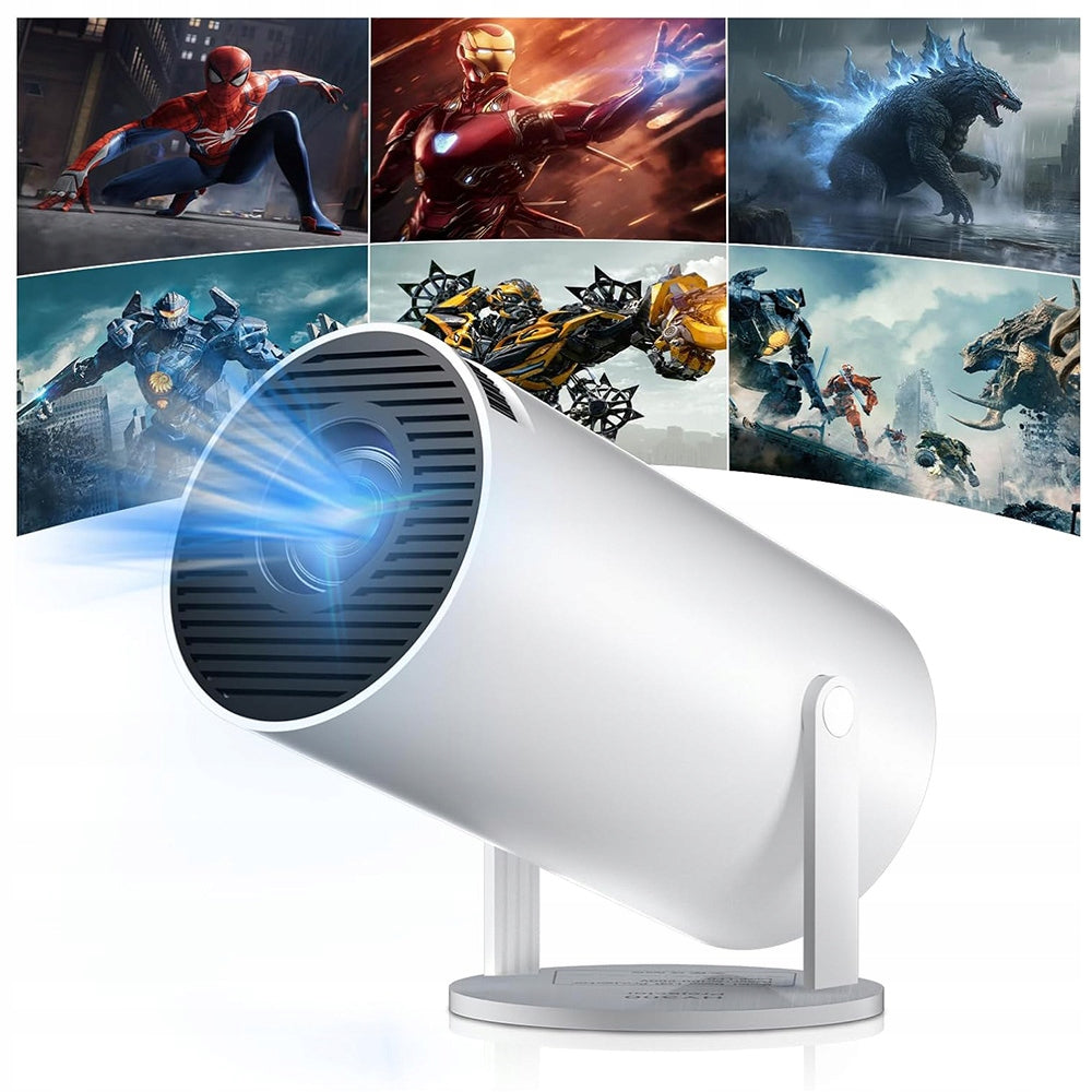 LED PROJECTOR AUTOTRAPEZ MANUAL FOCUS SCREEN 130 FOR BEDROOM LIVING ROOM Model HG11623-celnej