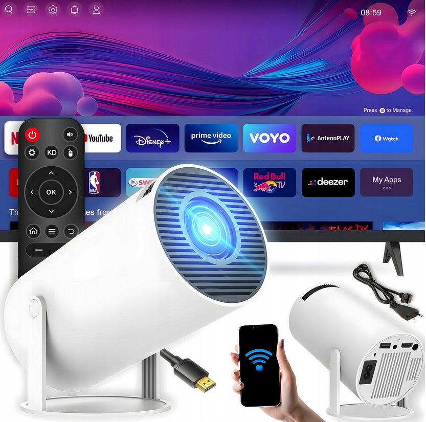 LED PROJECTOR PORTABLE MULTIMEDIA PROJECTOR ANDROID TV WI-FI BLUETOOTH Manufacturer code PROJEKTOR DreamCatcher Z40