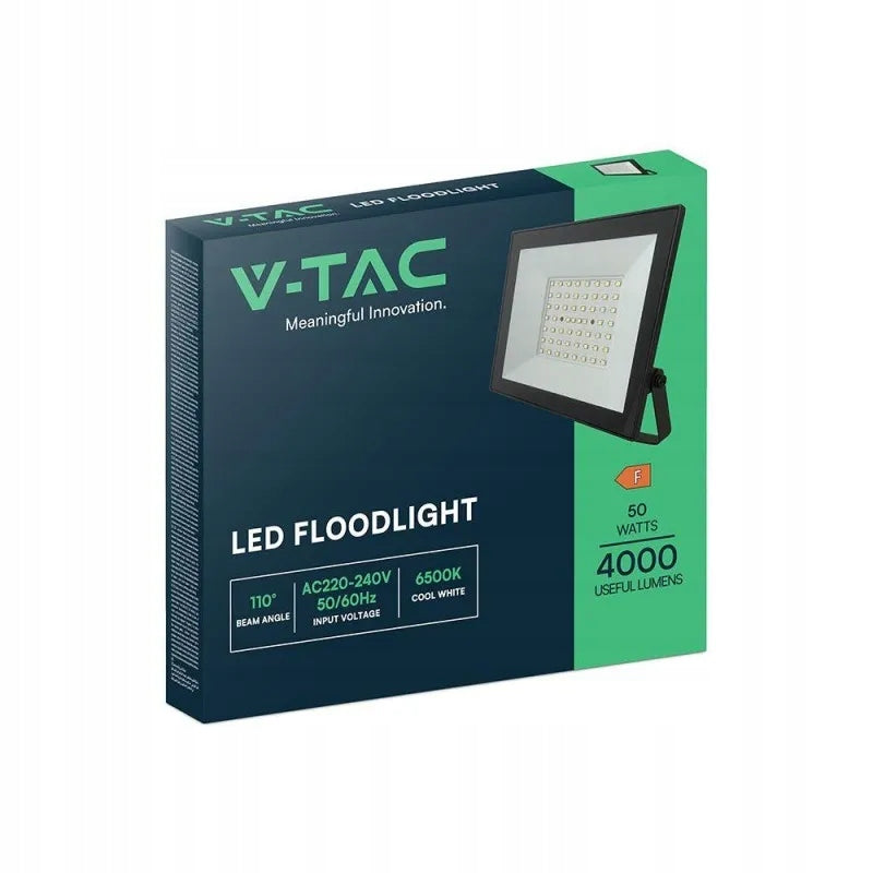 LED Projector V-TAC 50W LED SMD 4000K Black VT-44054 4000K 4000lm Color temperature 4000 K