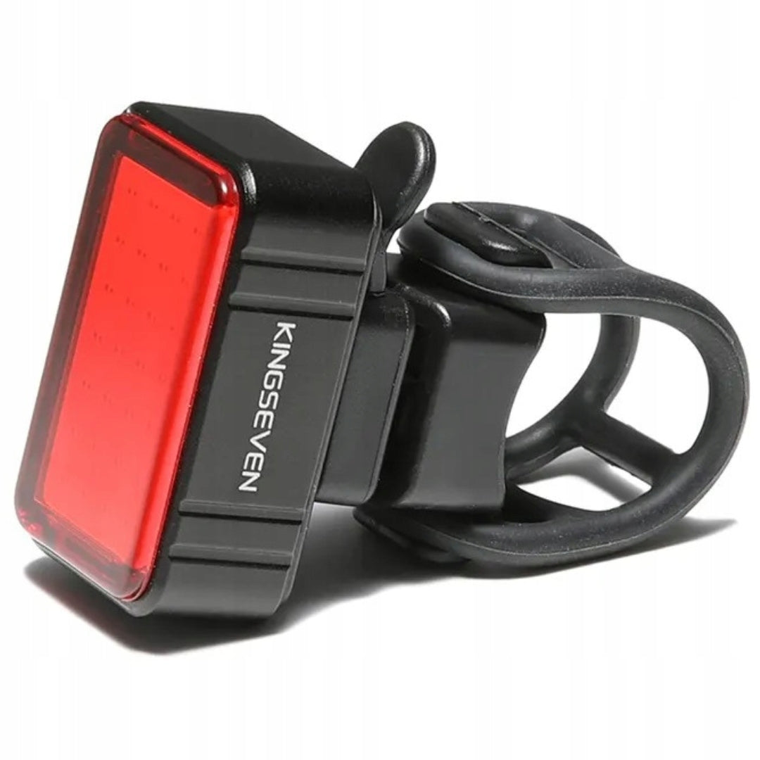 LED REAR BIKE LIGHT 60lm 3 MODES USB FLASHLIGHT WATERPROOF RECHARGEABLE Brand KINGSEVEN