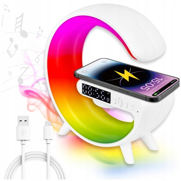 LED RGB Night Light Speaker QI USB Induction Charger EAN (GTIN) 5903899648566