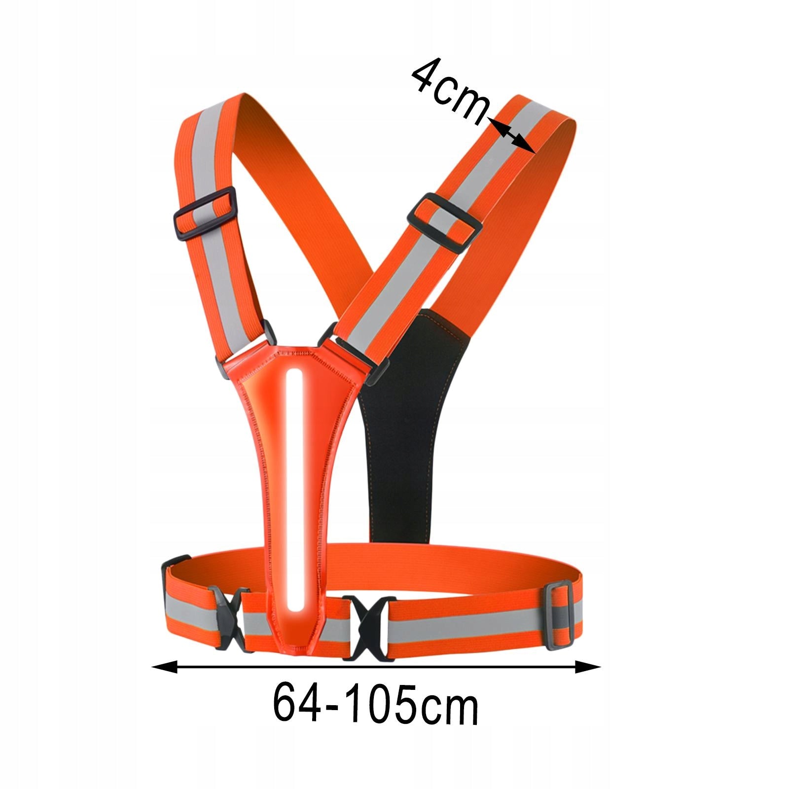 LED Reflective Vest Adjustable Rechargeable 3 Modes Protector Orange Model night reflective vest run Police traffic engineer