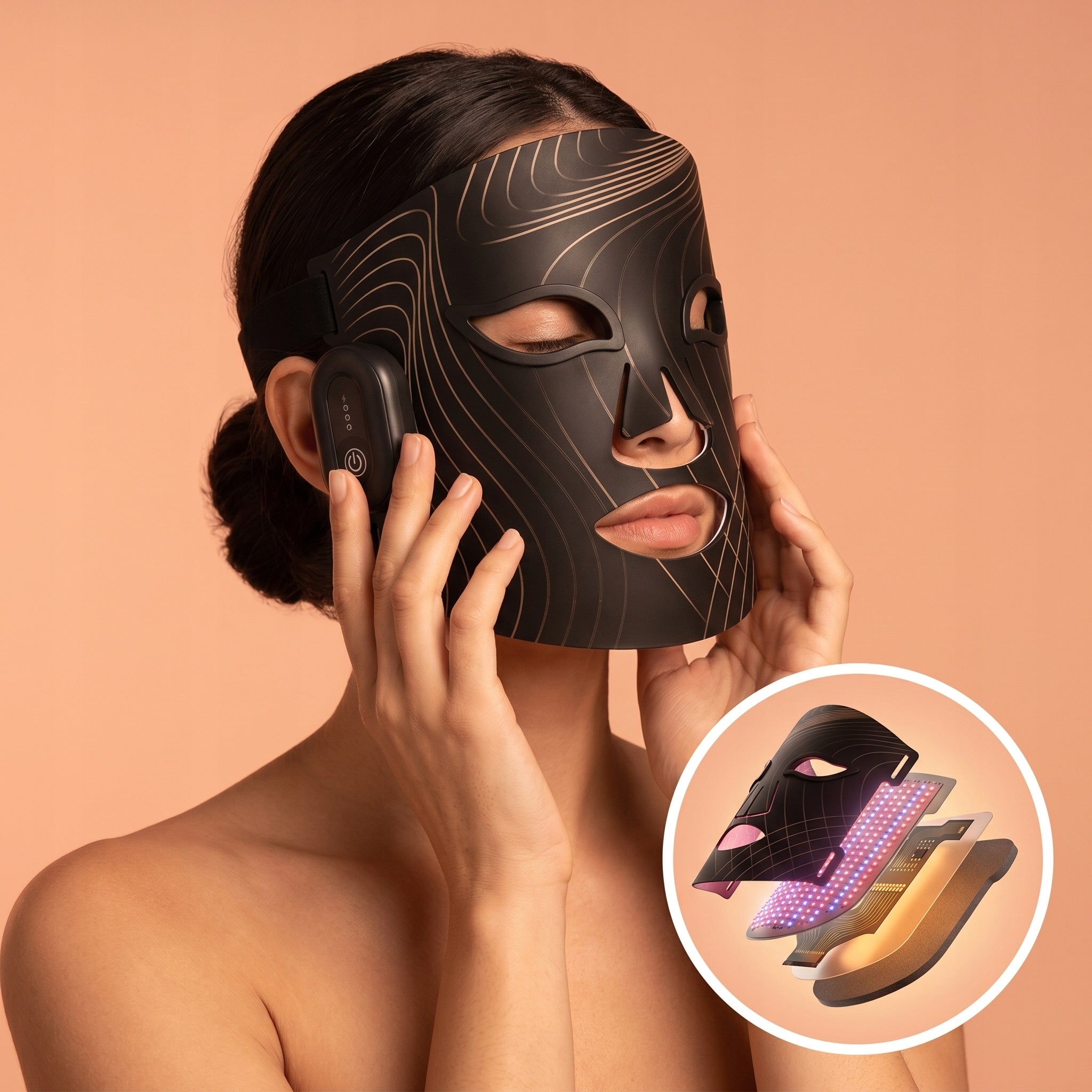LED Rejuvenating Mask for FACE PHOTON 4in1 WIRELESS LIGHT THERAPY Packaging status original