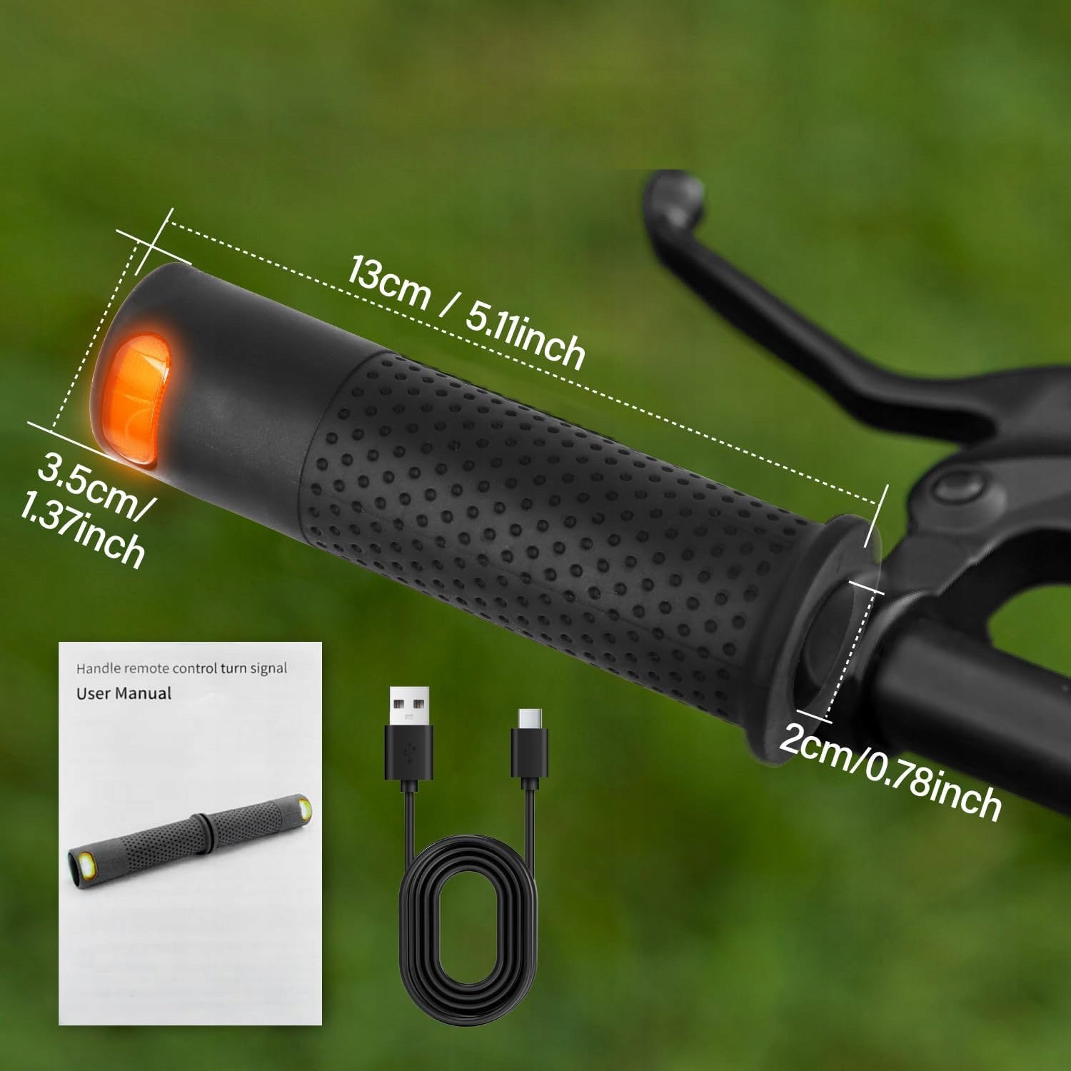LED SCOOTER TURN SIGNAL LIGHT WITH HANDLE FOR XIAOMI NINEBOT Power supply USB