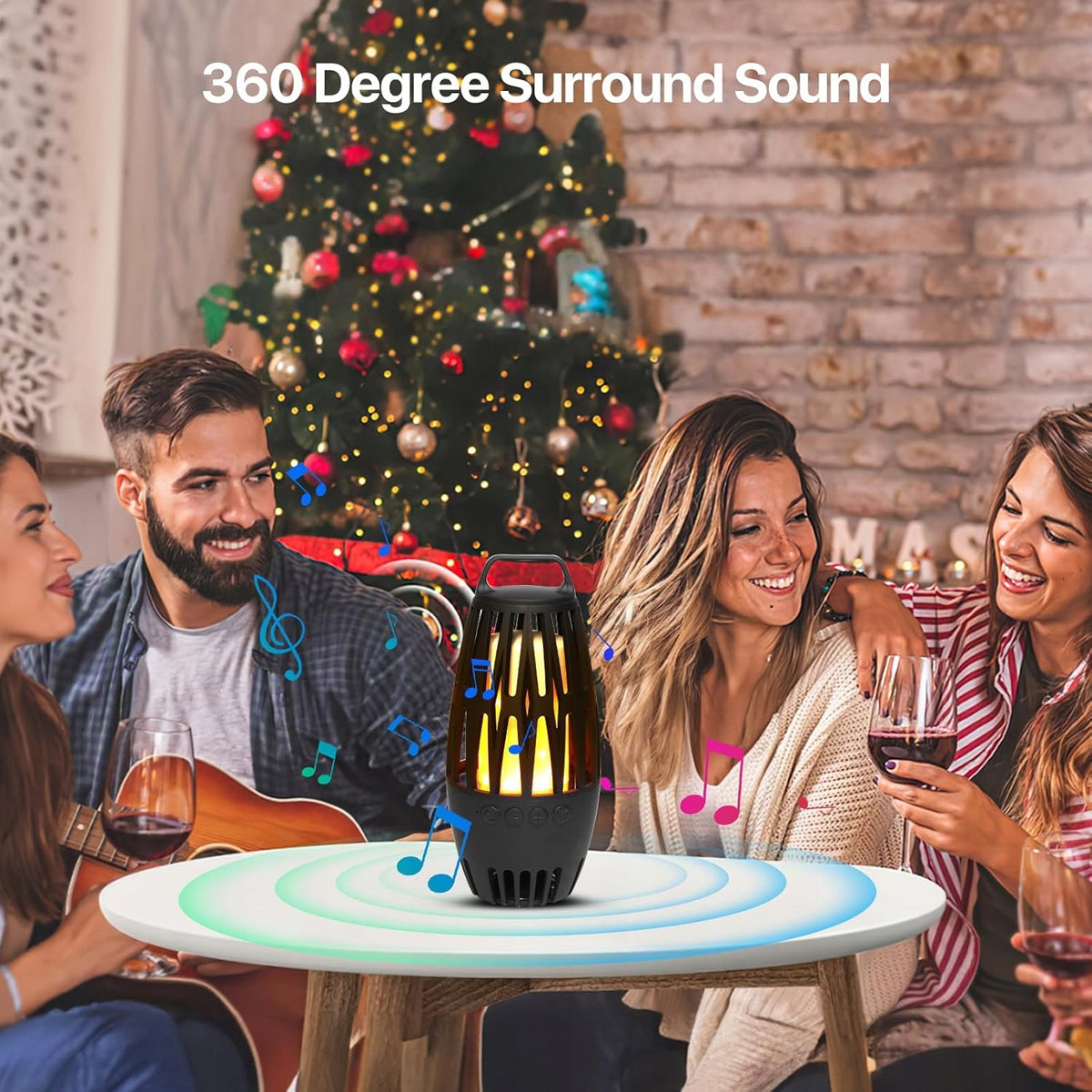 LED SPEAKER WITH CANDLE FLAME EFFECT ATMOSPHERIC BLACK FLAME Brand no brand