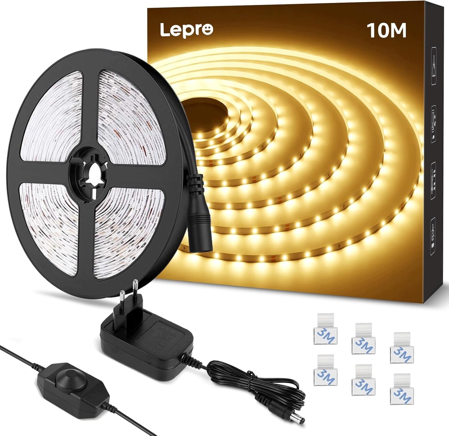 LED STRIP 10M WARM WHITE 3000K DIMMING SELF-ADHESIVE 420 LEDS