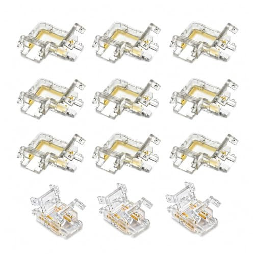 LED STRIP CONNECTOR 8MM COB ANGLE SET WITHOUT SOLDERING FOR KITCHEN steel Brand no brand