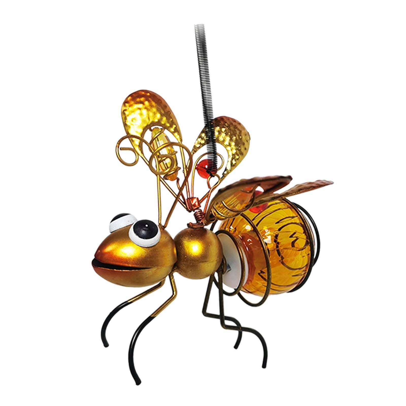 LED Solar Hanging Bee Light Weather Resistant Ornament Solar Fairy Gold