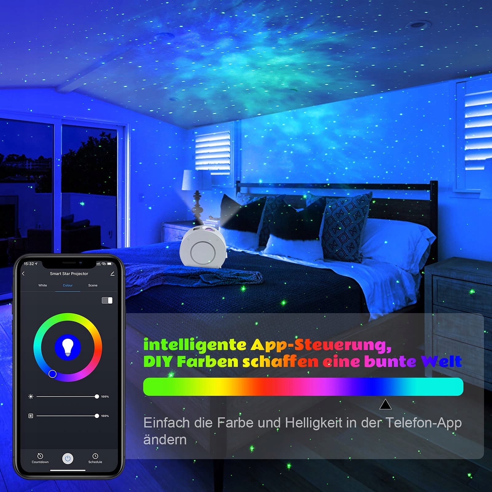 LED Star Projector RGB Smart Night Light Laser 3D Remote Control WIFI +FREEBIE Packaging status original