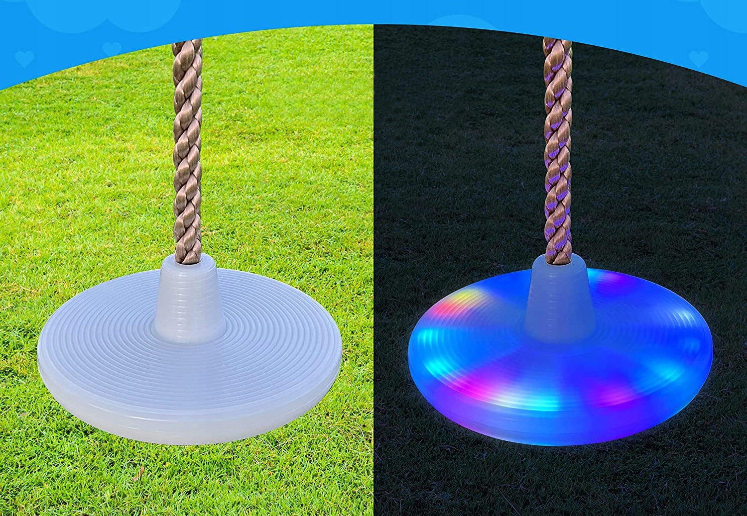 LED Swing + Climbing Rope for Children 45114 Dominant material synthetic material