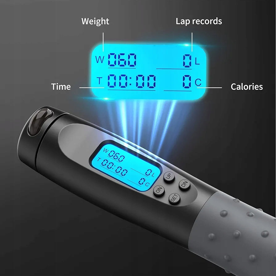 LED Training Jump Rope With Counter 3m Adjustable Packaging status original