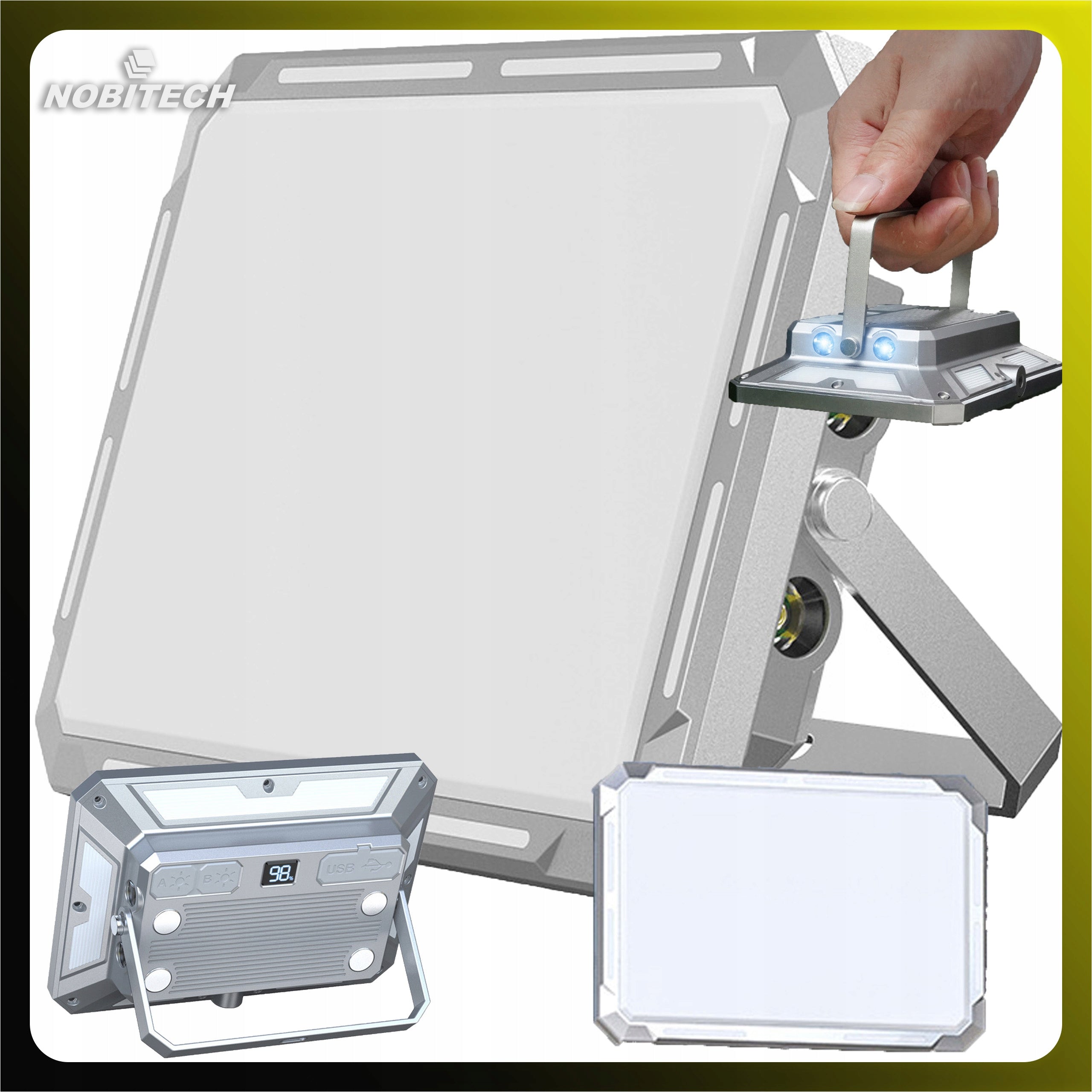 LED WORKSHOP LAMP CORDLESS POWERBANK FLASHLIGHT STRONG MAGNET KICKSTAND Manufacturer code WL02