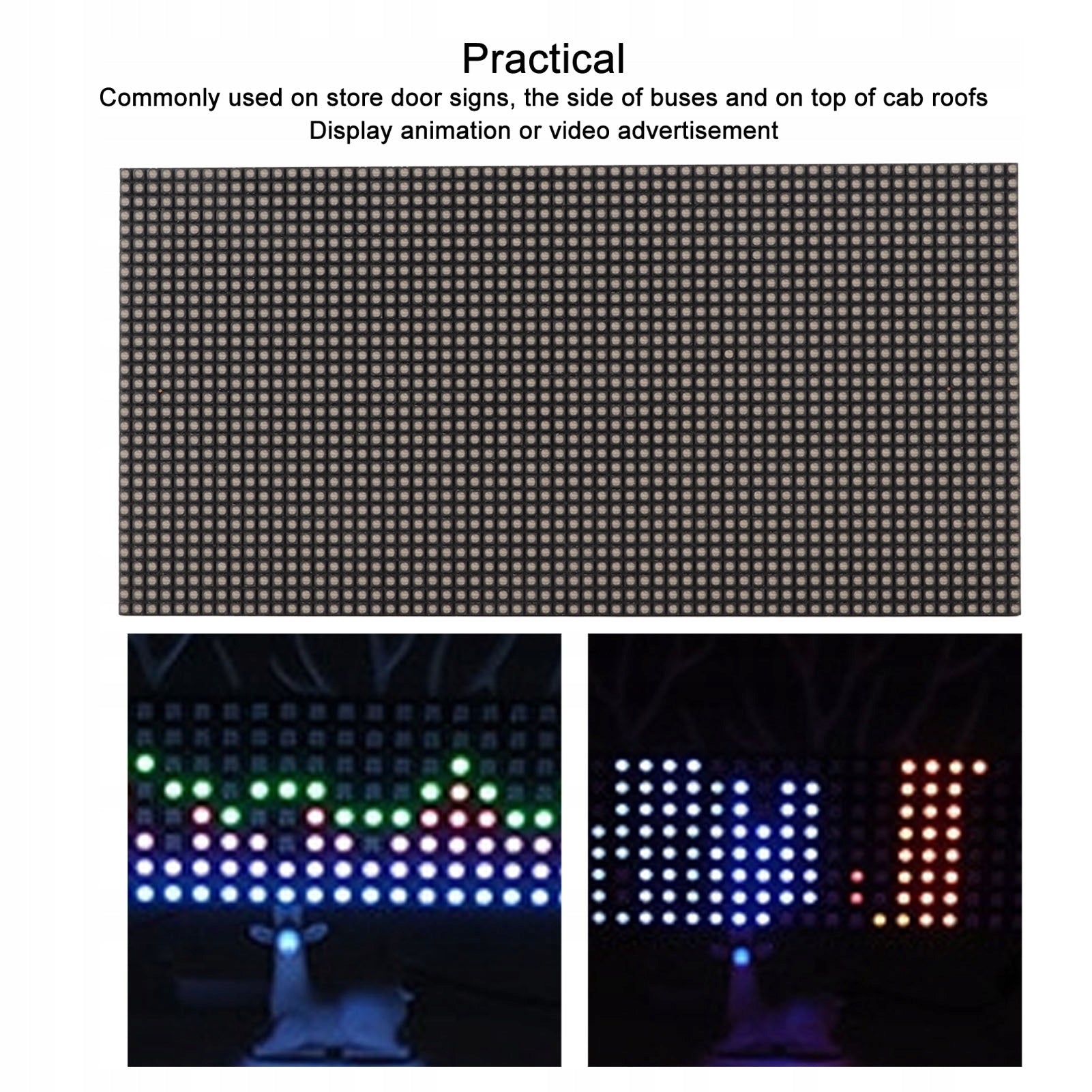 LED array display Full color 2,5mm adjustable brightness RGB GU
