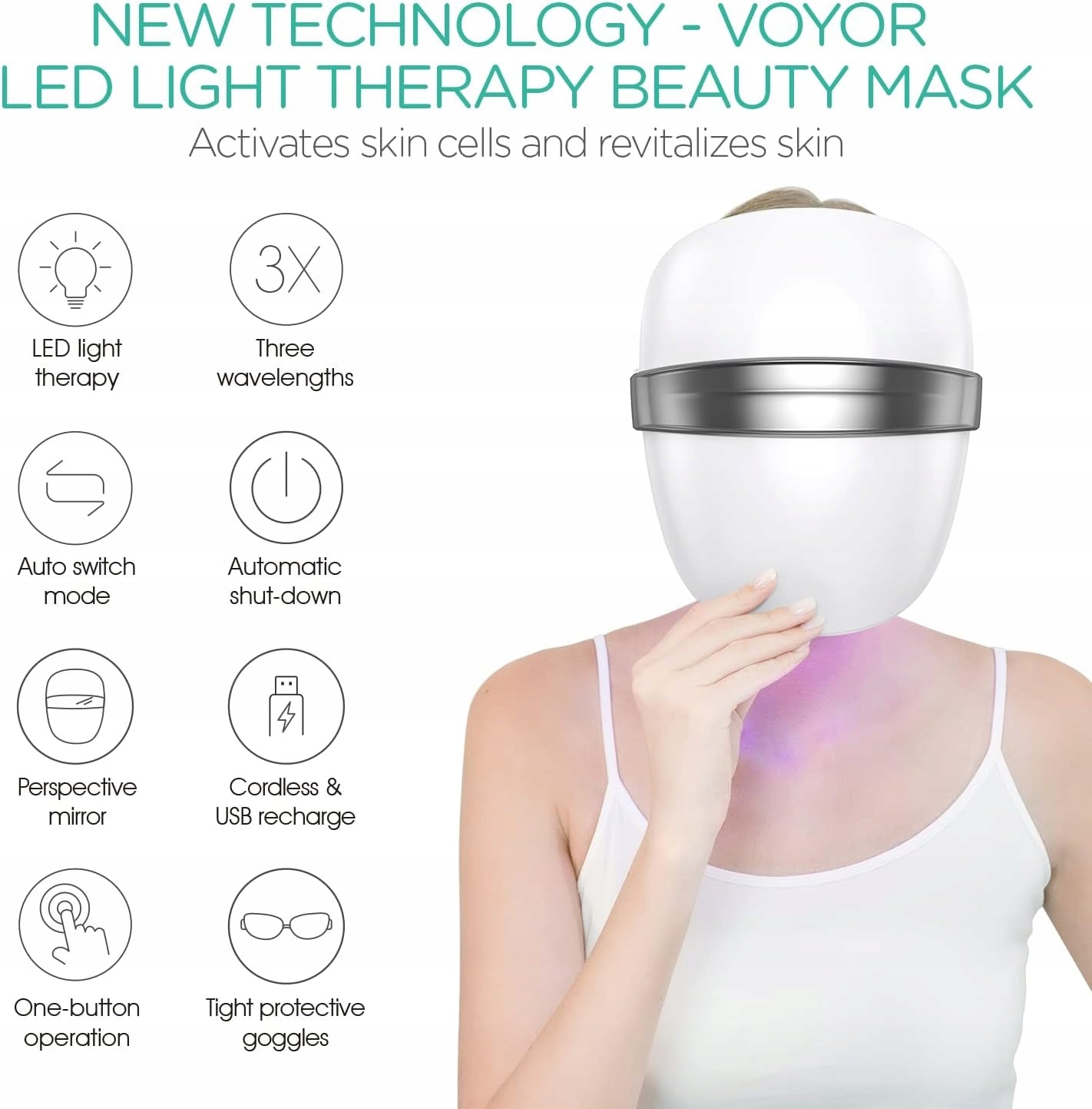 LED face mask Voyor BM100 Anti-wrinkle 3 colors M580 EAN (GTIN) 6972863620579