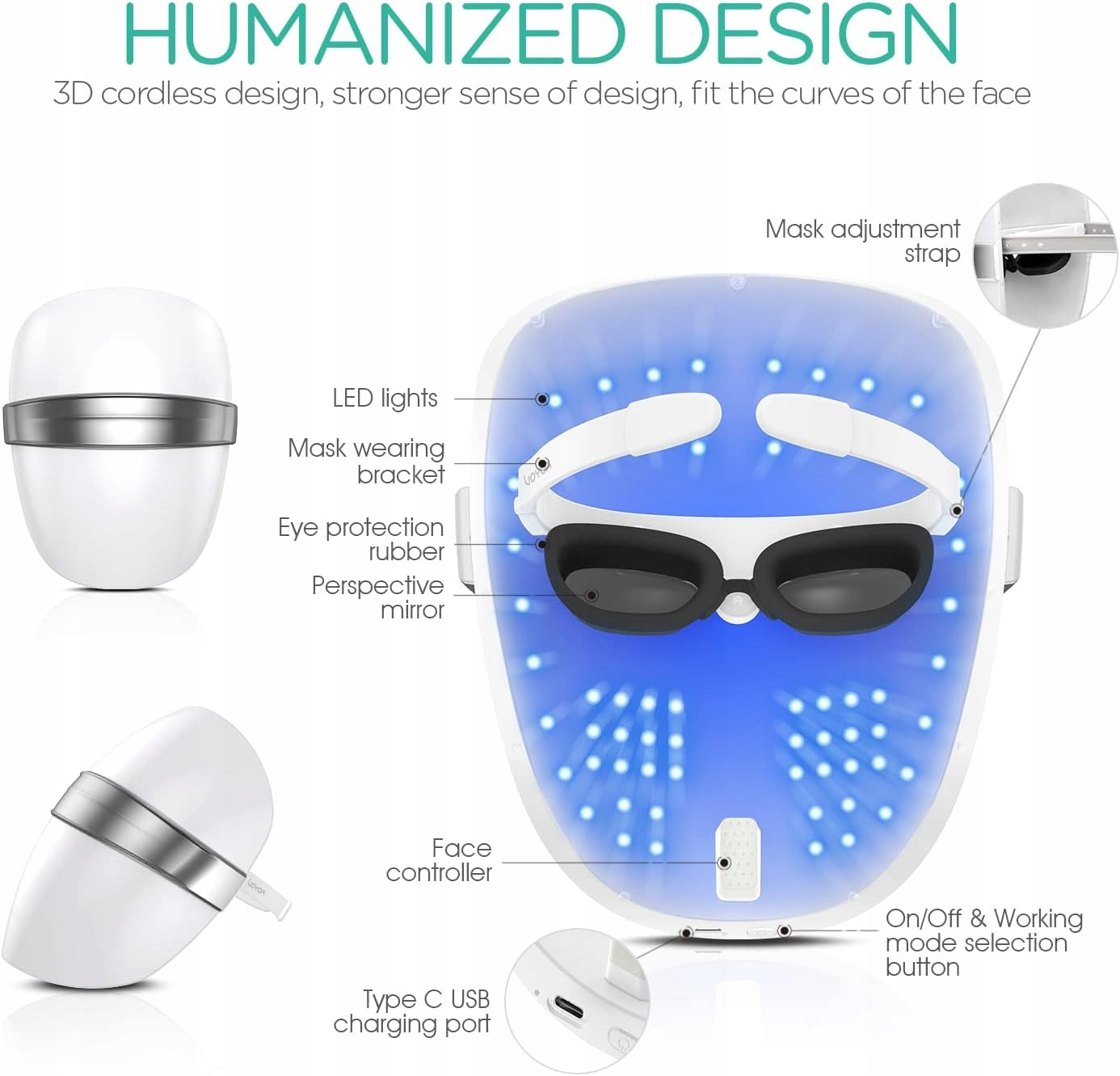 LED face mask Voyor BM100 Anti-wrinkle 3 colors M580 Manufacturer code BM100