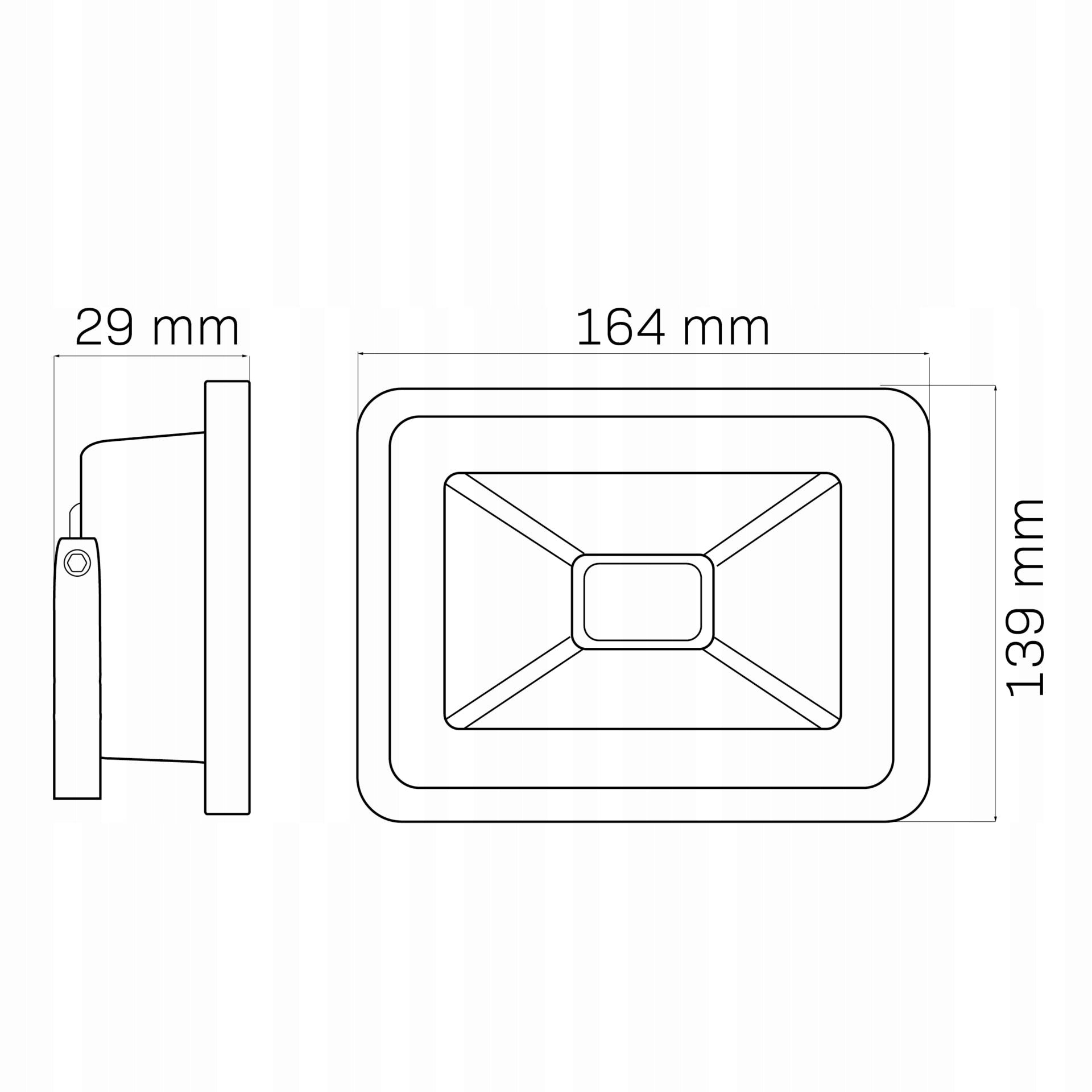 LED floodlight 30W 2700lm 6500K black IP65 Packaging status original