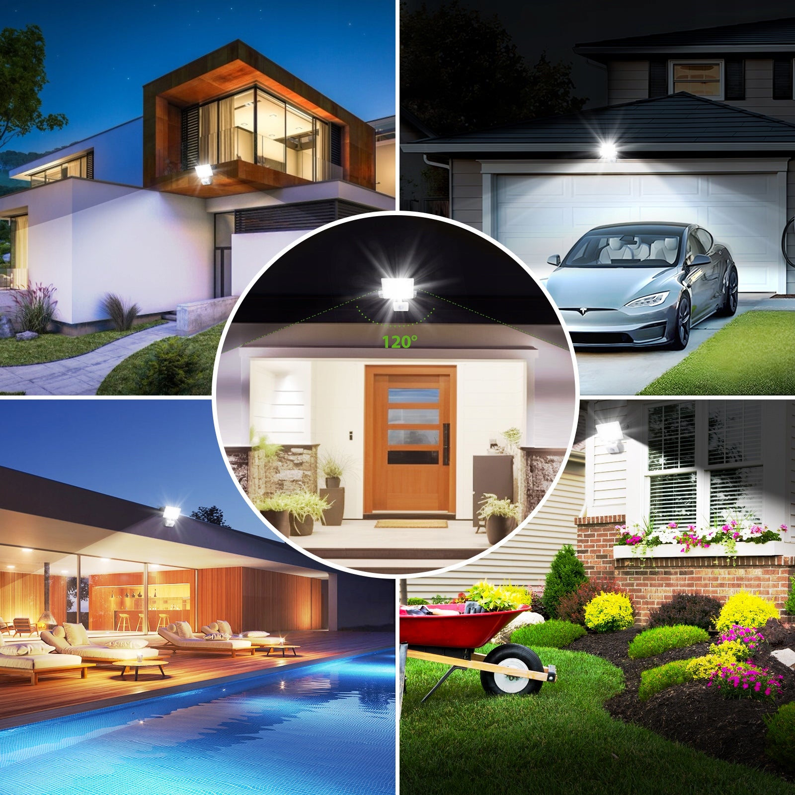 LED floodlight SLIM 30W halogen 2510lm 4000K sensor Aigostar Batteries included no