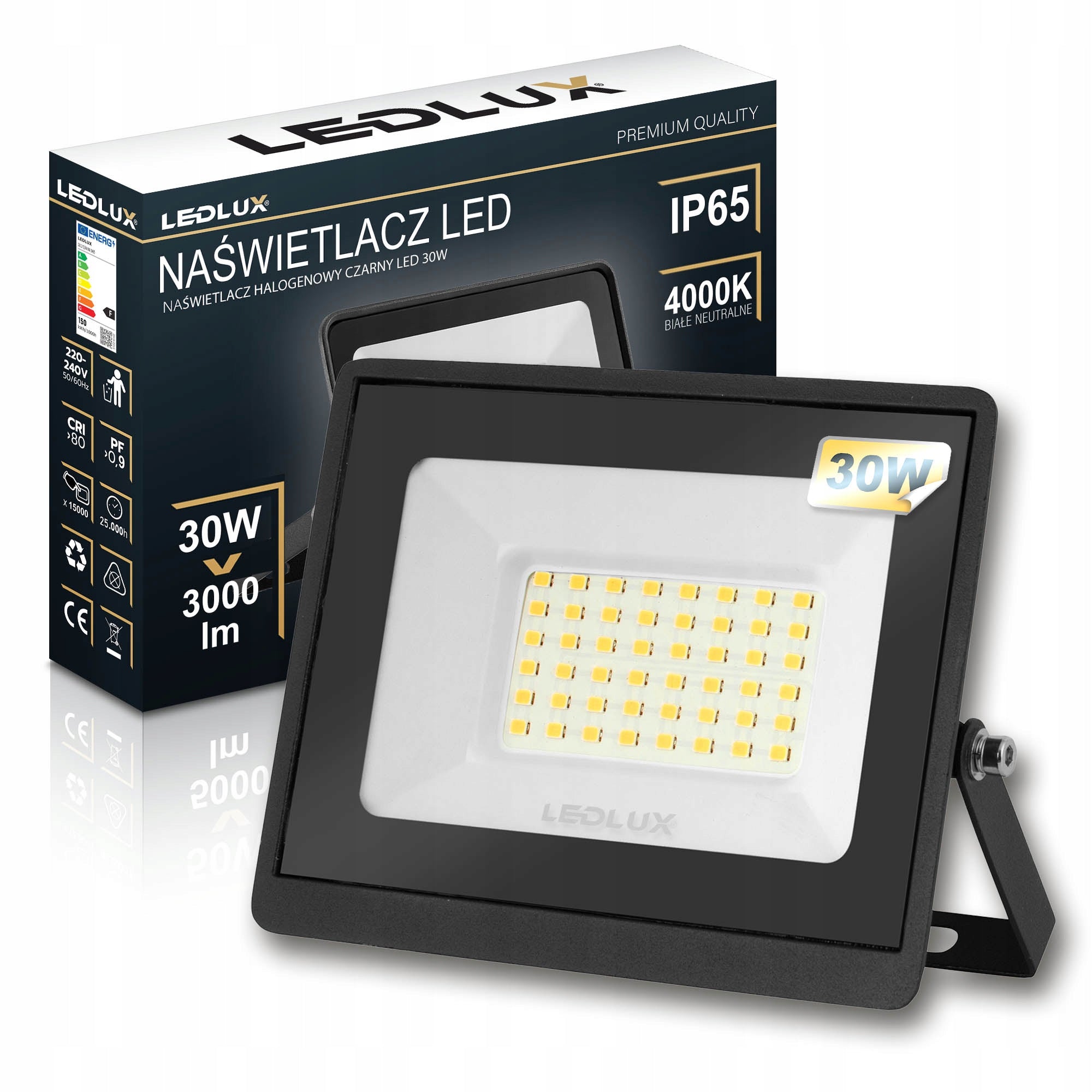 LED floodlight SLIM 30W halogen lamp PREMIUM NW