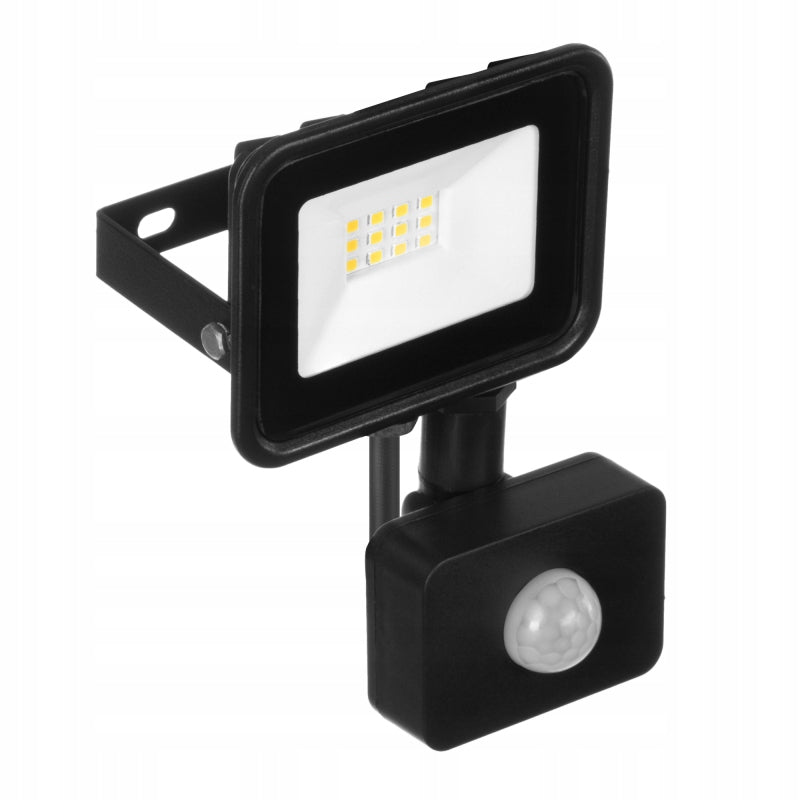 LED floodlight SOLIS 10W PIR 230V IP44 cold white color TYPE: NAS-10WCPIR Color black