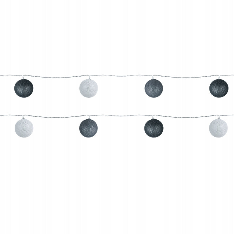 LED garland white-gray Balls 2xAA 1.5 m 12 PCS. EAN (GTIN) 5906881219522