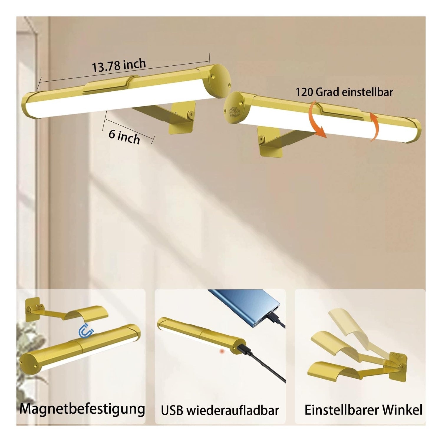 LED light - dimmable - with remote control and timer - 13,78 inch Brand no brand