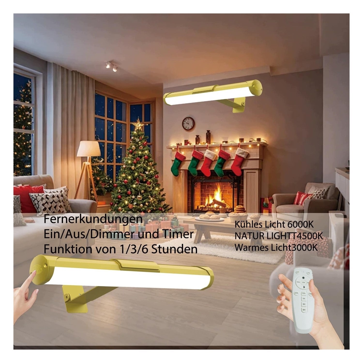 LED light - dimmable - with remote control and timer - 13,78 inch EAN (GTIN) 8721273933742