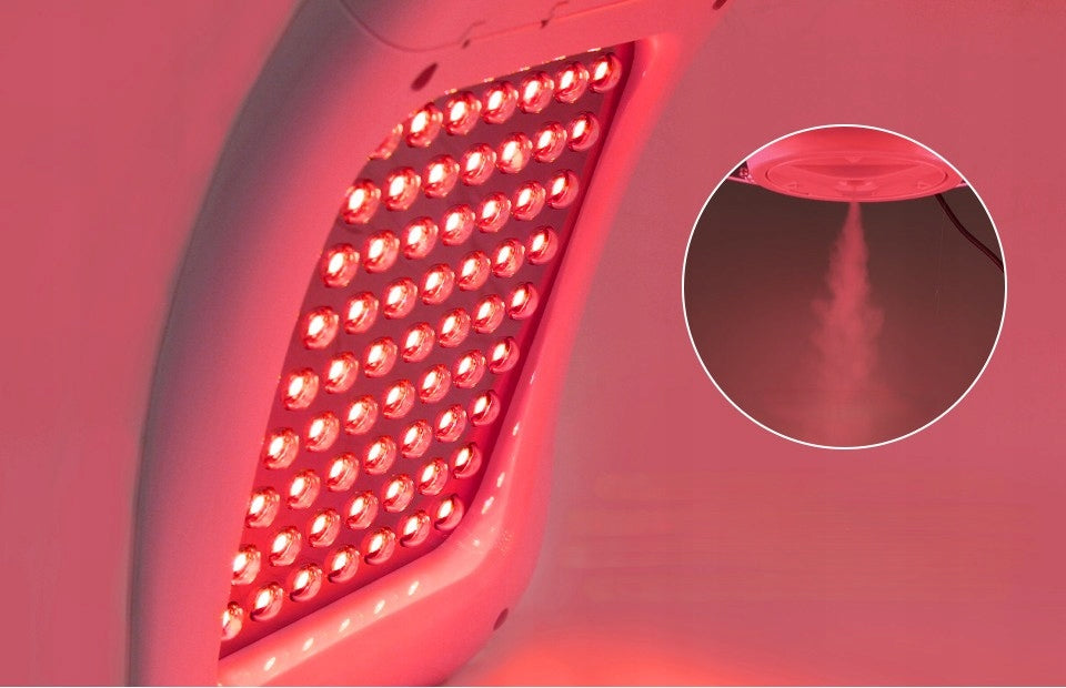 LED mask 8 colors PDT for face light therapy nano spray moisturizing. Medical device no