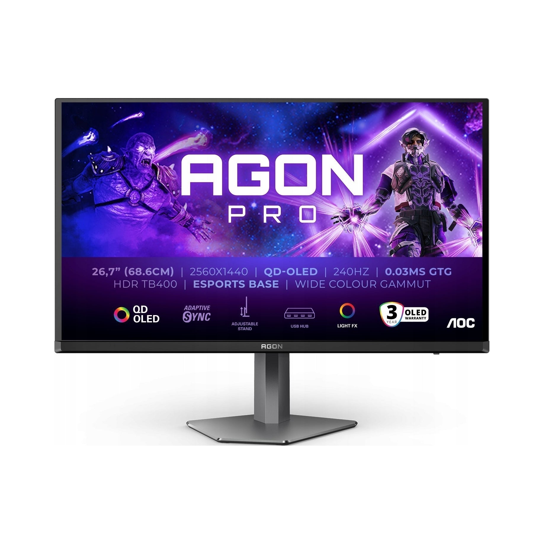 LED monitor 27" AOC AGON PRO AG276QZD2