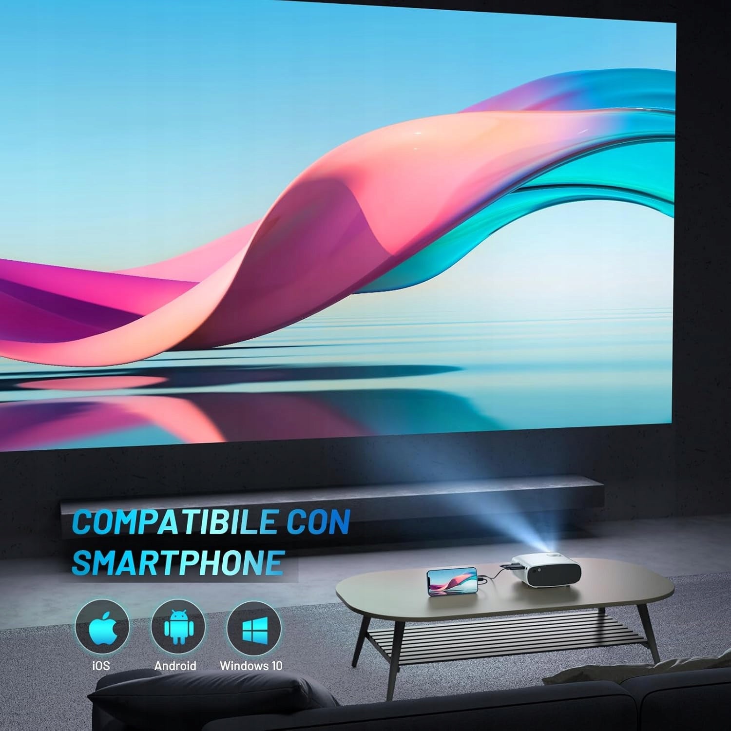 LED projector Elephas BL128 white Brand Elephas