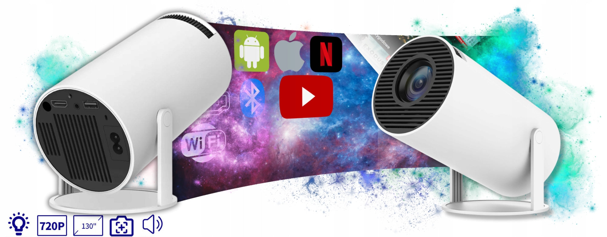 LED projector Magcubic Android Rotary 4K white Packaging status original