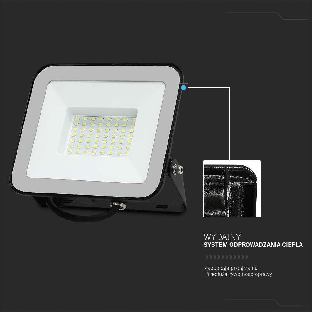 LED projector V-TAC 50W SAMSUNG CHIP PRO-S Black VT-44055 4000K 4270lm Batteries included no