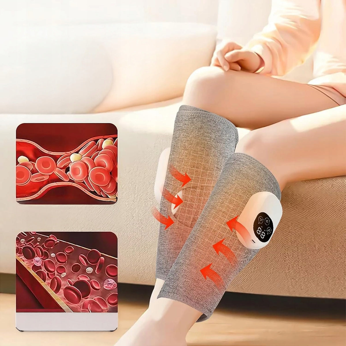 LEG MASSAGER WITH HEATING 4 MASSAGE FORCES RELIEVES MUSCLE PAIN AND Brand no brand