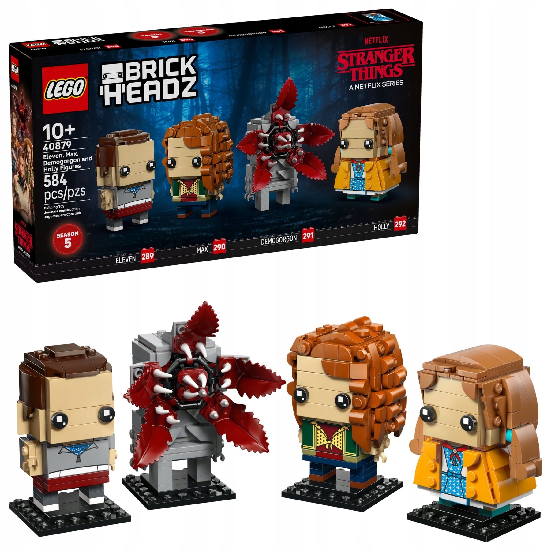 LEGO 40879 BrickHeadz - Figurines of Eleven, Max, Demogorgon and Holly