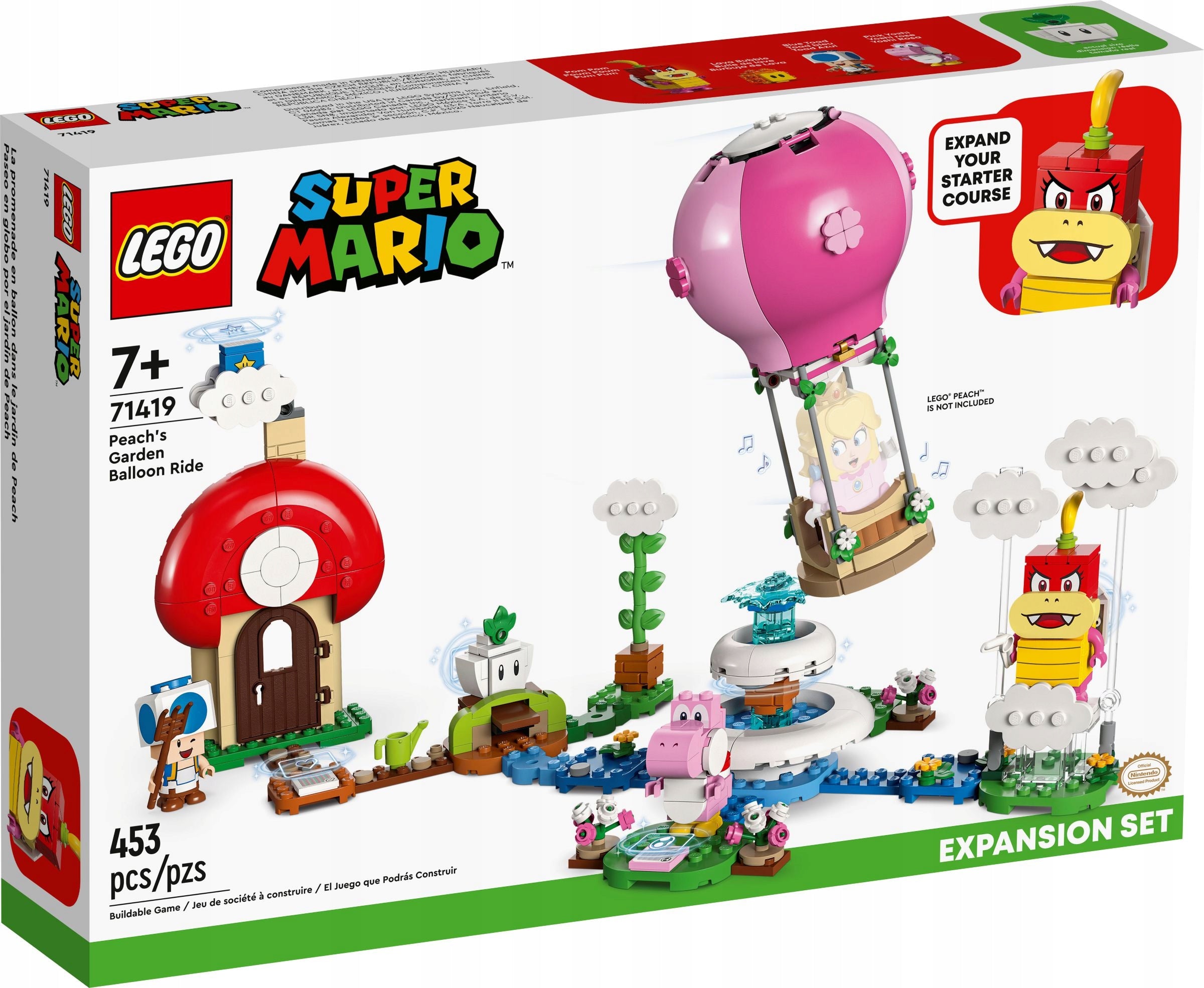 LEGO 71419 Super Mario Peach balloon flight and garden