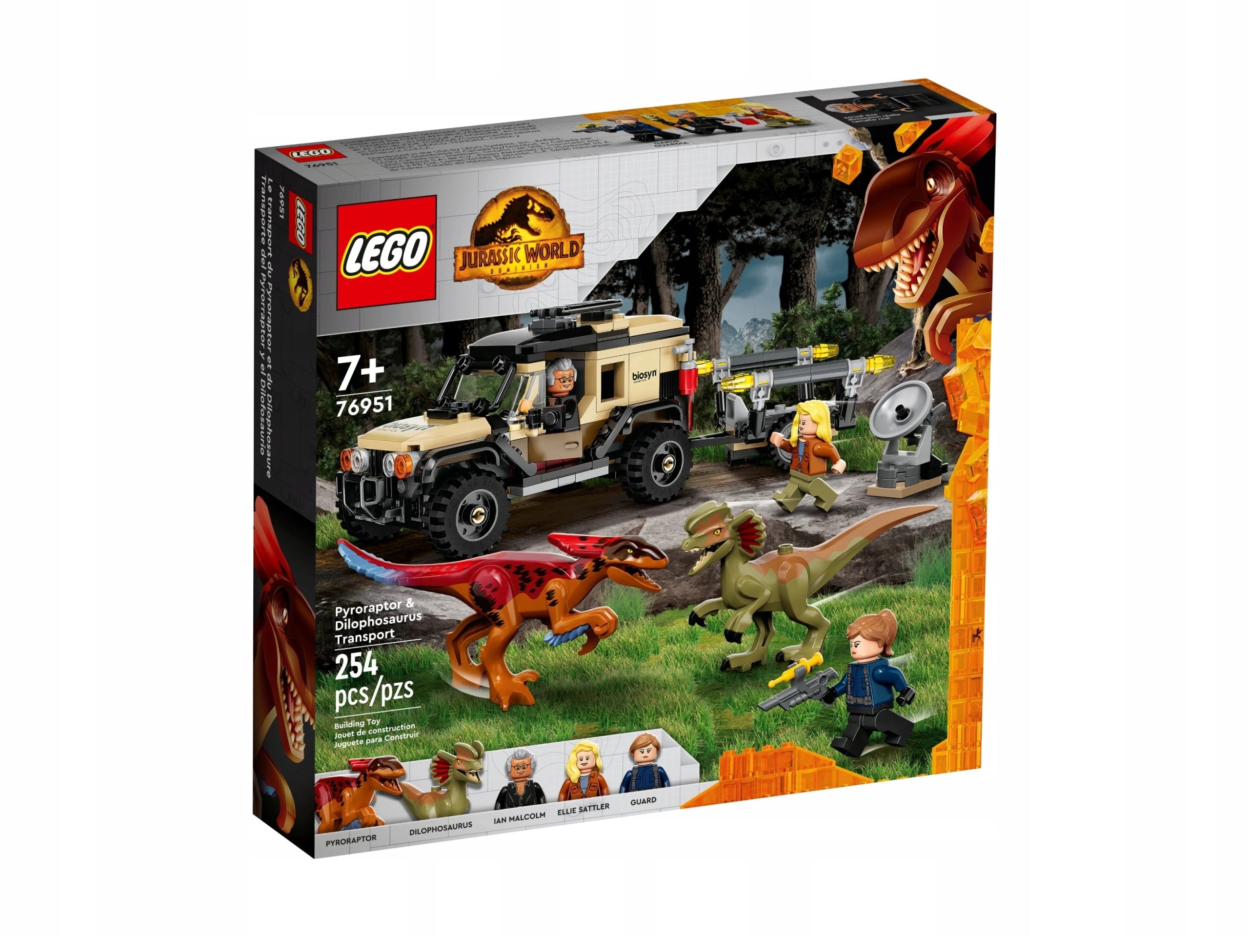 LEGO 76951 Jurassic World Transportation of Pyroraptor and Dilophosaurus