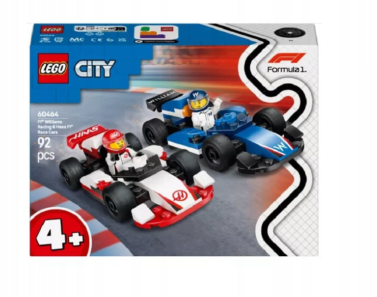 LEGO CITY 60464 WILLIAMS RACING AND HAAS F1 RACING CARS F1