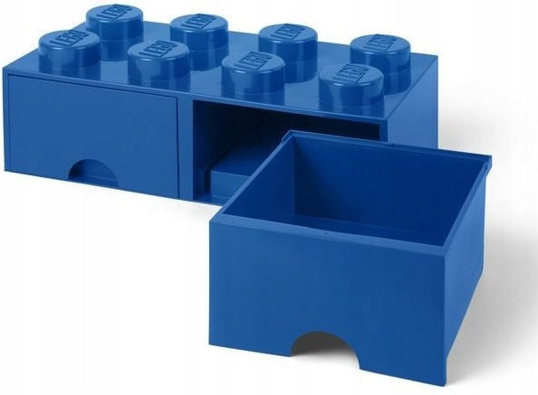 LEGO CONTAINER WITH DRAWERS BRICK 8 BLUE