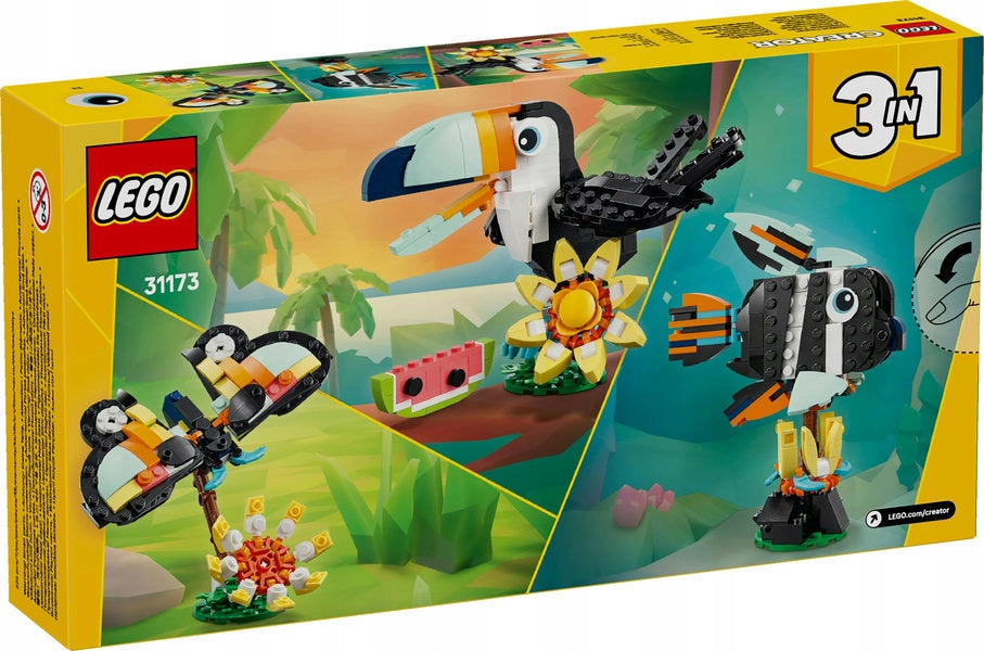 LEGO CREATOR 3in1 31173 WILD ANIMALS Tropical toucan, set of blocks +7 Product number 31173