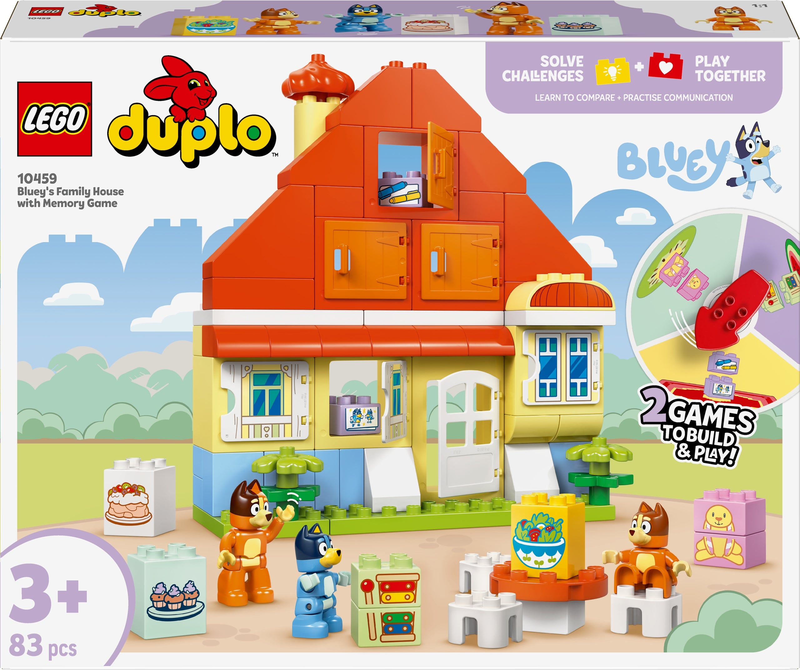 LEGO Duplo Bluey 10459 Blue Family House with Memory Game