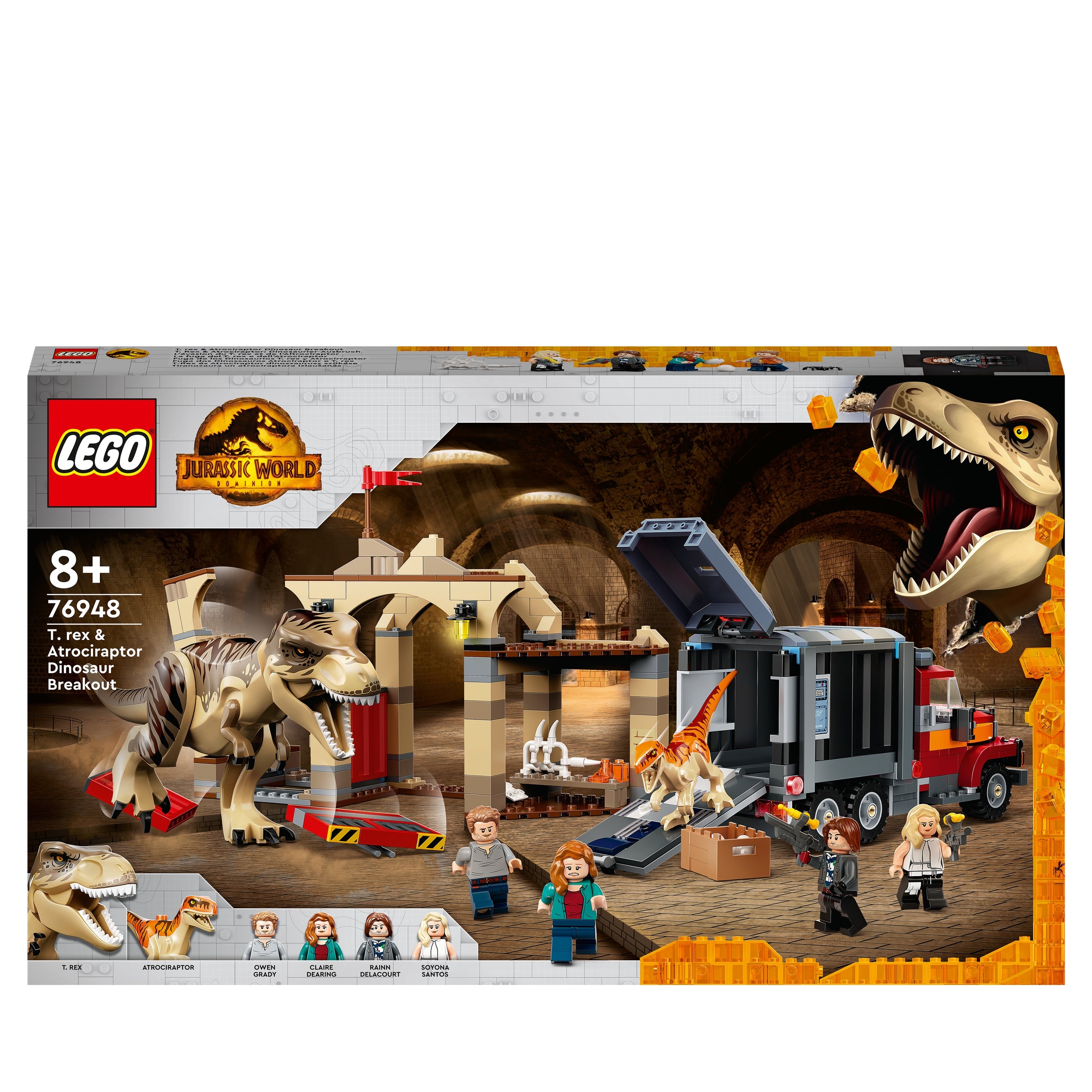 LEGO Jurassic World 76948 Tyrannosaurus and Atrociraptor Escape