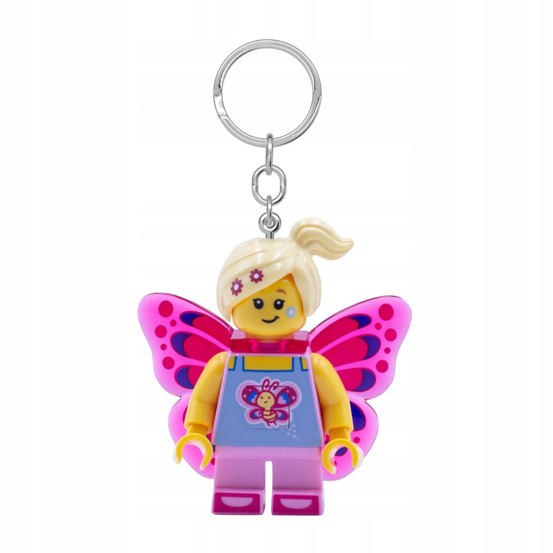 LEGO KEYCHAIN LED FLASHLIGHT BUTTERFLY GIRL BUTTERFLY + GIFT BAG Brand LEGO