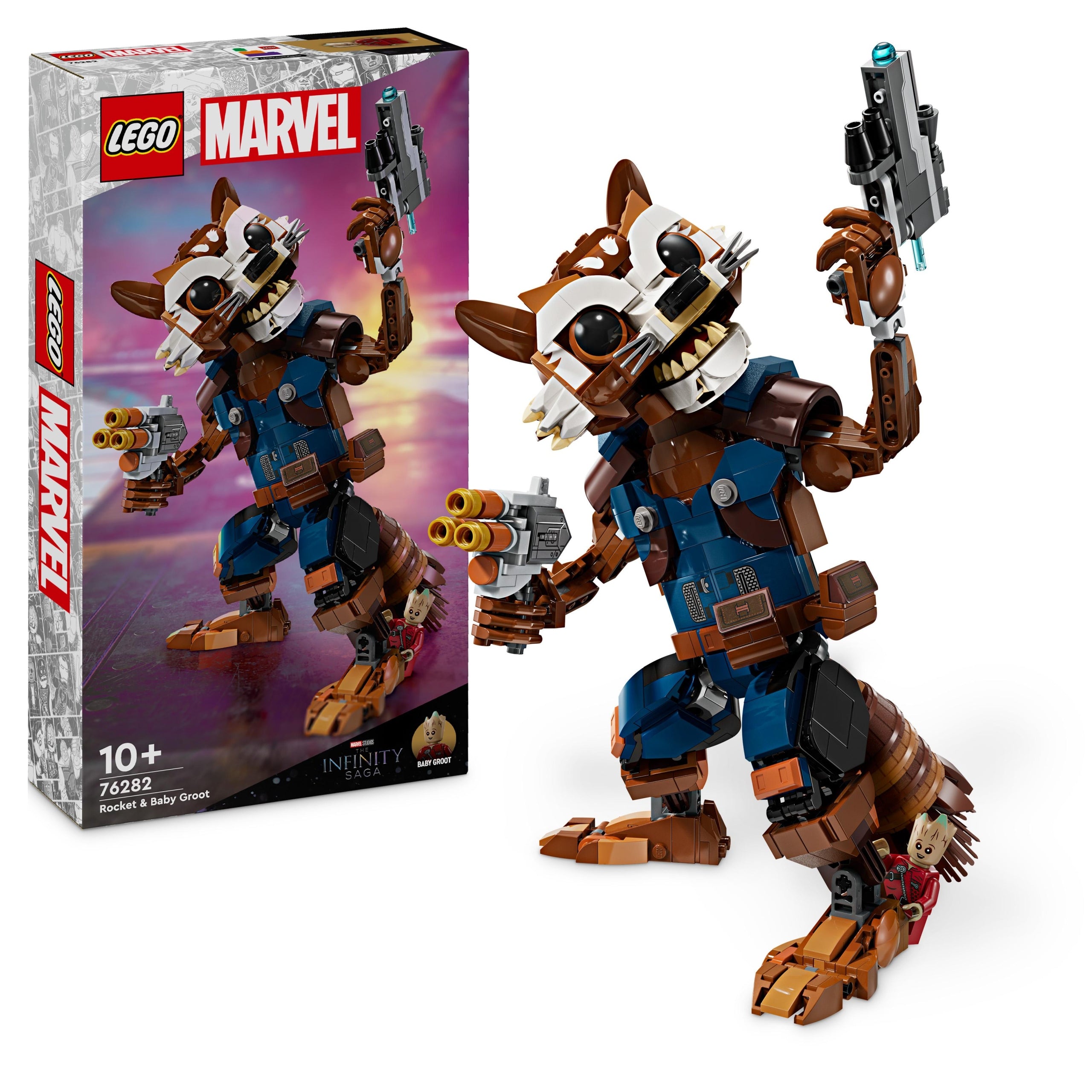 LEGO MARVEL 76282 Rocket and Little Groot Guardians of the Galaxy 566 el.