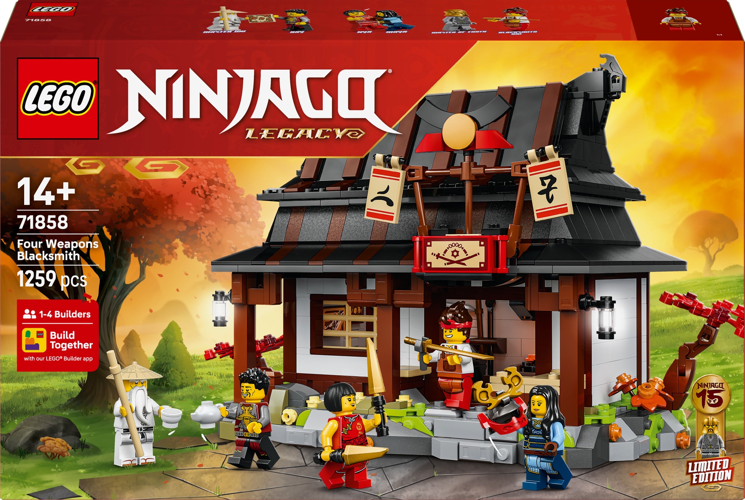LEGO Ninjago 71858 Forge Four Weapons - 15th Anniversary Product number 71858
